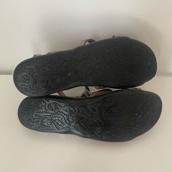 Naot Metallic Leather Strappy Gladiator Sandals Shoes Flats Size 39 (Us 8) Comfo - Picture 2 of 4